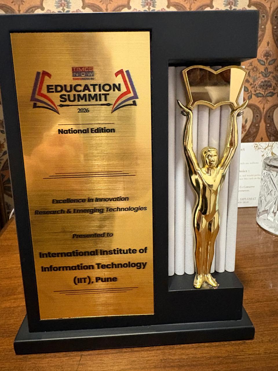 Times Now in Education Summit 2026-Excellence in Innovation Research & Emerging Technologies Award